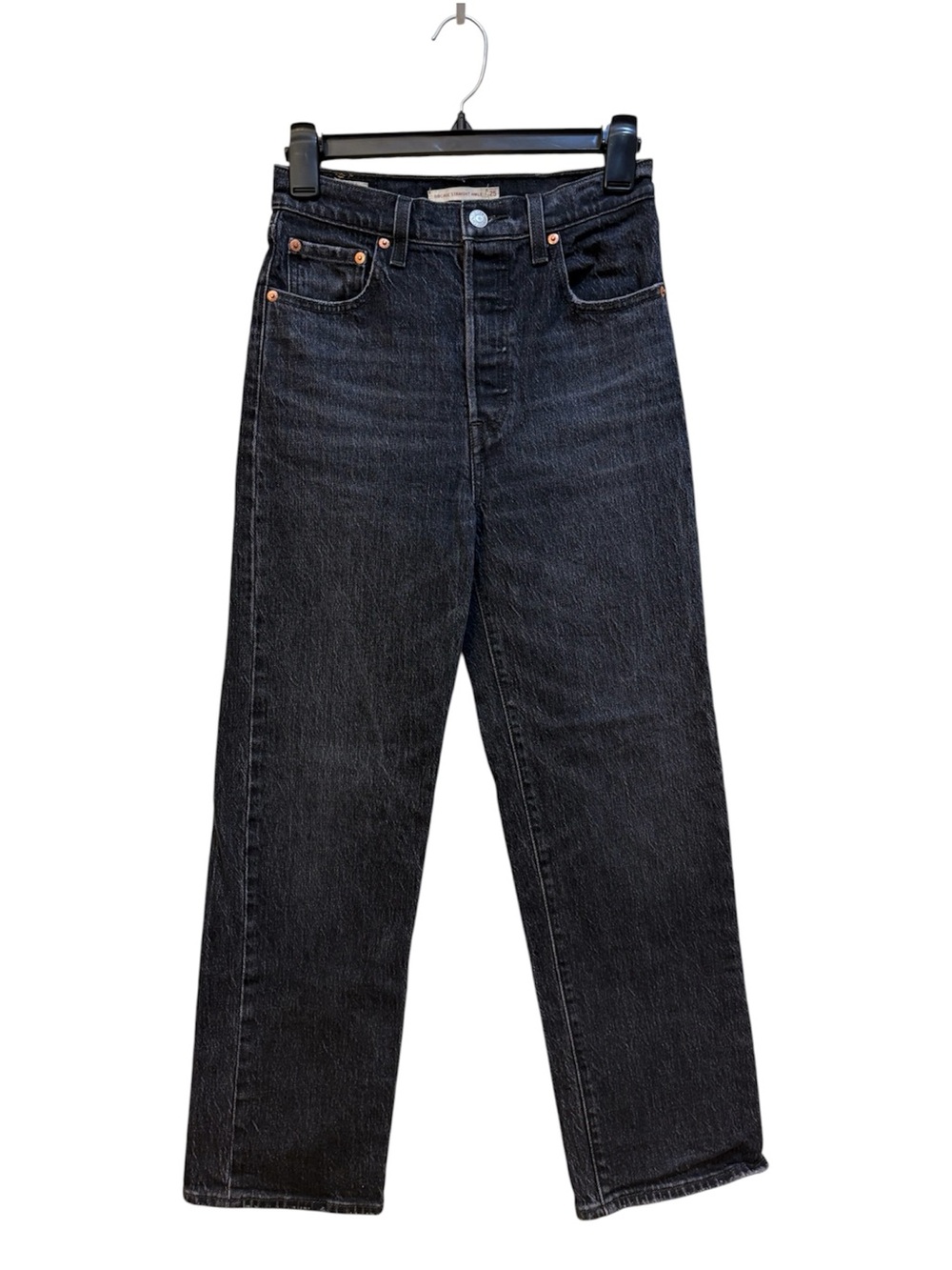 Levi’s Black Ribcage Straight Leg Ankle Jeans Size 25